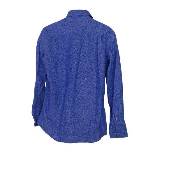 Rodd and Gunn Sports Fit Blue Leaf Print Button Up Long Sleeve Shirt Men Size M - Picture 5 of 13